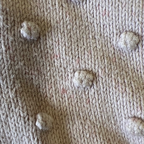 Jamie Kay pink speckled bauble knit Pom Pom cardigan sweater 12 months - Picture 2 of 6